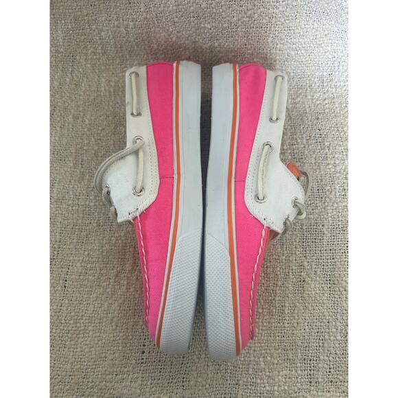 Sperry Top Sider Pink and Orange Boat Shoe Womens Size 7.5 - Picture 6 of 9